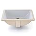 DECOLAV 1402-CWH Callensia Classically Redefined Rectangular Vitreous China Undermount Lavatory Sink with Overflow, White
