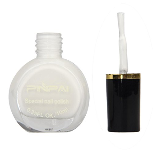 Nail Polish， Misaky Art Template Stamp Stamping Painting Varnish Manicure Design (White)