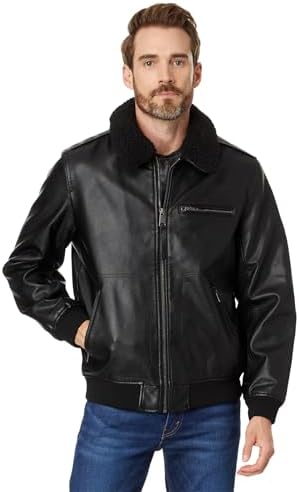 Levi's Men's Vintage Deer Faux Leather Aviator Bomber (Standard