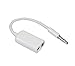 Conwork White 3.5mm Audio Jack Stereo Headphone Splitter Cable Adapter for iPhone iPad iPod