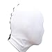 Adult Sex Toy Leather Costume Mask Hood All Colsed Mouth Gag Headgear Harness Hood Fetish Bondage Head Mask (Head < 58cm, White)thumb 2