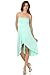 Sakkas Soft Jersey Feel Solid Color Strapless High Low Dress / Skirt