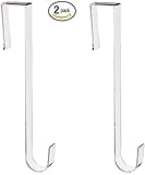 Hangorize Premium Clear Over the Door Hanger 12 Inches - 2 Hooks Per Pack (Clear)