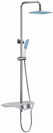 Shower Systems Shower System Shower Set Shower Column Shower tub Shower Rotatable Lift Shower (Color : Silver)