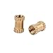 uxcell M4 x 8m Female Thread Brass Knurled Threaded Round Insert Embedded Nuts 100PCS