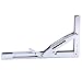 Amarine-made Heavy Duty Polished Stainless Steel Folding Shelf Bench Table Folding Shelf or Bracket, Max Load: 550lb/250kg, Short Release Arm