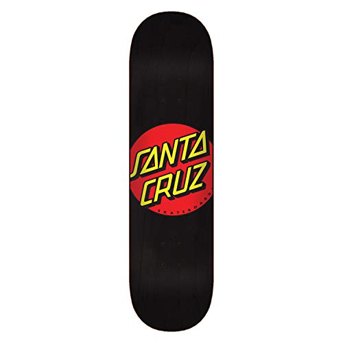 Santa Cruz Skateboard Deck Classic Dot Wide Tip Black/Red 8.
