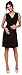 Happy Mama. Womens Maternity Nursing Skater Dress Sleeveless Layered Neck. 808p (Black, US 10, XL)