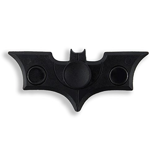 BATMAN Hand spinner fidget toy , WINGS UP, Metallic Look , Light Weight, Glossy Shine Fidget Spinner, 2 Sided Spinner Toy, Batman Fidget Spinner, Stress Reducer Toy (WINGS UP - BLACK)