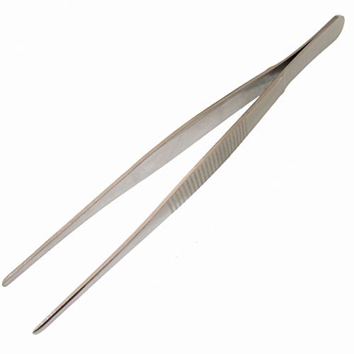 LU2000 Home Garden Necessities Small Tweezers Sugar Cube Tongs Salad Cooking Helper Kitchen Metal Food Surgical Stainless Steel Tongs - 6 Inch