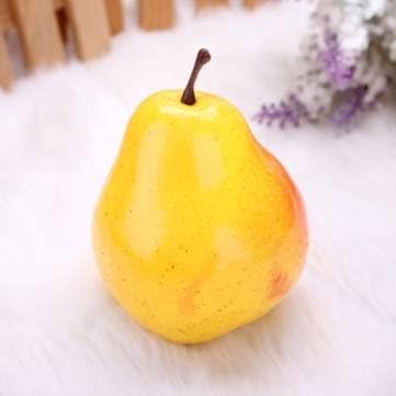 UR Home Decor Artificial Pear Mould Fake Fruit Plastic Fruits Home Decorating Mold Learning Props