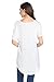 Frumos Womens Round Hem Short Sleeve Tunic Top Made In USA