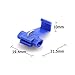 ZYAMY 100PCS Scotch Lock Quick Splice Wire Terminals Cold Pressed Insulated Snap Lock Electric Wire Crimp Connectors Cable Joiner Blue for AWG 16-14