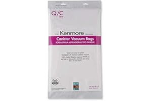 SHOPPINGONBED Compatible with Kenmore Canister Vacuum Bags Q/С Type - Models 5055, 50557, 50558, 20-53292, 53291, 200, 400, 700, 800 Series - Pack of 6 Premium Cloth Bags
