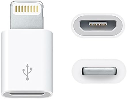 Zevora Micro USB to 8 Pin Data/Sync Charger Adaptor Compatible with Ipad Mini, Ipad & iPod (OTG iPhone)