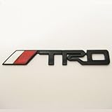 Toyota TRD Matte Black Trunk Emblem Badge (Made of Metal)