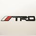 Toyota TRD Matte Black Trunk Emblem Badge (Made of Metal)