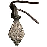 ARTIZANSTORE Forged Iron Wolf Rune Pendant Viking Amulet Runic Nordic Talisman Necklace