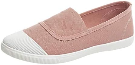 Classics Canvas Shoes for Women Round Toe Casual Flats Loafers Ladies Slip on Espadrille Walking Sneaker Shoes Sopzxclim