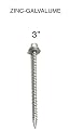 Metal ROOFING SCREWS: (500) Screws x 3" ZINC Hex Washer Head Sheet Metal Roof Screw. Self starting/self tapping metal to wood, sheet metal roofing siding screws ~ EPDM washer. Metal Roof screw