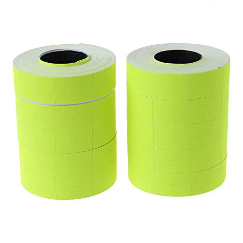 10 Rolls Price Gun Labels 21x12mm Price Label Stickers Labeller Pricemarker Labels for Single-Row Price Machine (Yellow)