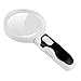 Magnifying Glass with LED Lights,Includes 4 Lens(2.5X,5X,10x,16x) Handheld magnifer Loupe for Hobby, Reading,Crafts,Macular Degeneration