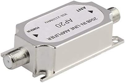 Henanxi Satellite 20dB in-line Amplifier Booster 950-2150MHZ Signal Booster for Dish Network Antenna Cable Run Channel Strength