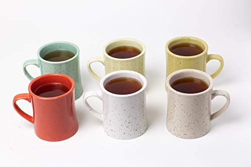 image for Comfify Ceramic Vintage Coffee Mugs - Set of 6 Multicolored Coffee Cup