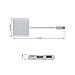 AuKing USB C Digital AV Multiport Adapter,USB 3.1 Type C hub to HDMI 4K UHD,USB 3.0 and USB C Charging Port for New Apple MacBook Chromebook Pixel and More USB C Devices