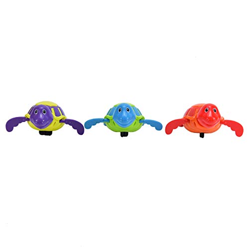 AQUEENLY 6 Pack Bath Swimming Turtle Toy, Wind Up Bath Toys for Toddlers Baby, Pool Bathtub Water Toy Turtle for Boys Girls - Thumbnail 3