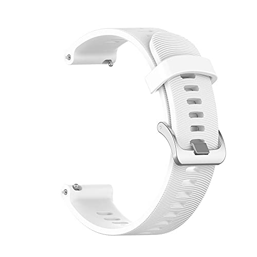 INF 20mm Silicone Watch Strap for Garmin Forerunner 245, Water-Repellent with Vent Holes, Quick-Release Replacement Watch Bands with Metal Buckle, Universal for 20mm Sports/Smart Watches
