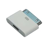 [iCablezTM USA] White Lightning 8 Pin Female to 30 Pin Male Adapter for Iphone 4s 3 Ipod Touch 4 Ipad 1 8pin , works with docking stations,ihome bose and more