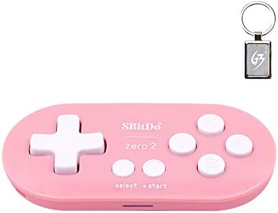 Mcbazel 8bitdo Zero 2 Bluetoothゲームパッド ピンクエディション ワイヤレスコントローラー N Switch Windows Android Macos Raspberry Pi用 キーチェーン付き