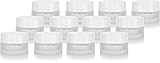 Frosted Clear Glass 5 ml 1/6 oz Small Thick Wall