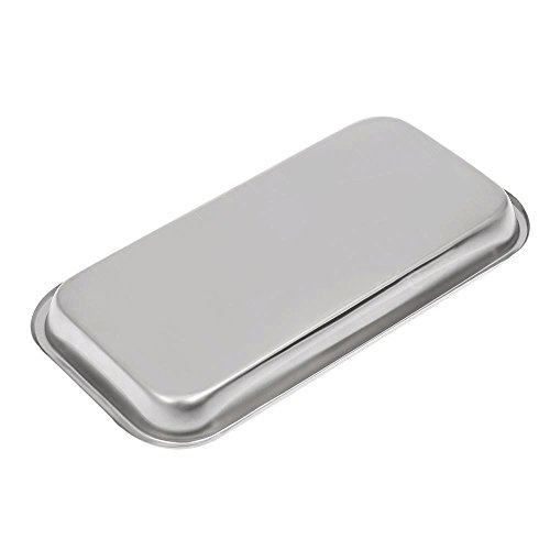 304 Stainless Steel Flat Lab Instrument Tray Dental Medical Body Piercing Serving Dish