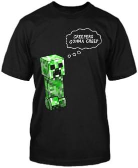 Minecraft Boys Black And Green Image T-Shirt (Small (7-8) Year Old's)