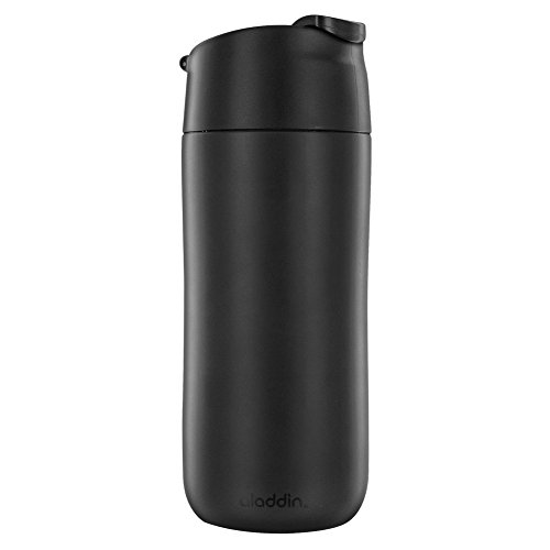 Aladdin Flip and Sip Vacuum Insulated Mug, 12-Ounce, Black