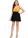 ROMWE Women's Plus Size Stretchy Elastic Waist Flared Casual Mini Skater Skirt Black 2X Plus
