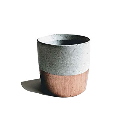Small Round Cement Pot, Rose Gold 3 inches