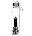 Natural Black Obsidian Crystal Water Bottle