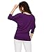 Made By Johnny WT822 Womens 3/4 Sleeve with Drape Top L Dark_Purple