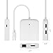 Cable Matters USB C Multiport Adapter (USB C Hub with DisplayPort 8K), 2X USB2.0, Fast Ethernet, and 60W Charging in White Thunderbolt 4 / USB4 / Thunderbolt 3 Port Compatible with MacBook Pro