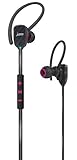 JAM Transit Micro Sport Buds Mini Wireless Bluetooth Earbuds, 10 Hour Playtime, Perfect for Running, Gym, Workout, Hands Free Calling Controls with Mic, Waterproof, Reflective Cord, HX-EP510PK Pink