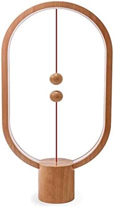 Angelxue LED Lamp/Heng Balance Lamp Ellipse Magnetic Mid-air Switch USB Port LED Light Warm Eye-Care Desk light Wood [Energy Class A]