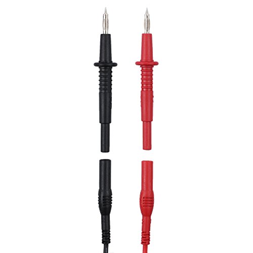 AUTOUTLET 8PCS Professional Multimeter Electronic Test Lead Kit, Multimeter Accessory Kit 2 PVC Lead Extensions + 2 Heavy Duty Test Probe + 2 Plunger Mini-hooks + 2 Alligator Clips CAT III 1000V, 10A