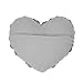 JWH 3D Flower Throw Pillow Covers Decorative Aesthetic Floral Accent Pillow Cases Heart Shaped Cushion Love Decor for Couch Living Room Bed Chair 14 x 16 Inches Gray