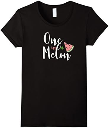 Womens One in a Melon Cute Watermelon T Shirt Women Girls Large Black