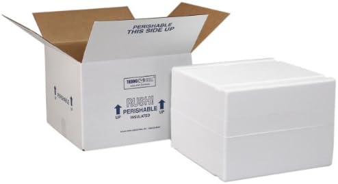Polar Tech XM6C Thermo Chill Expand-em Series Insulated Carton with Foam Shipper, Interior Dimension - 12-3/4" Length x 12-3/4" Width x 12-1/2" Depth