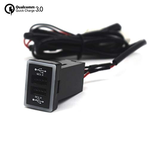 MOTONG for Toyota QC3.0 Dual USB Power Socket, Quick Charge Car Charger USB Adapter for Smartphone/iPad/PDA and More,Max 6.4A Output - Thumbnail 6