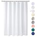 AmazerBath Plastic Shower Curtain 84 Inches Long, 72 x 84 White Weighted Extra Long Shower Curtain, PEVA Heavy Duty Tall Bathroom Curtains with 3 Big Clear Weighted Stones and 12 Grommet Holes